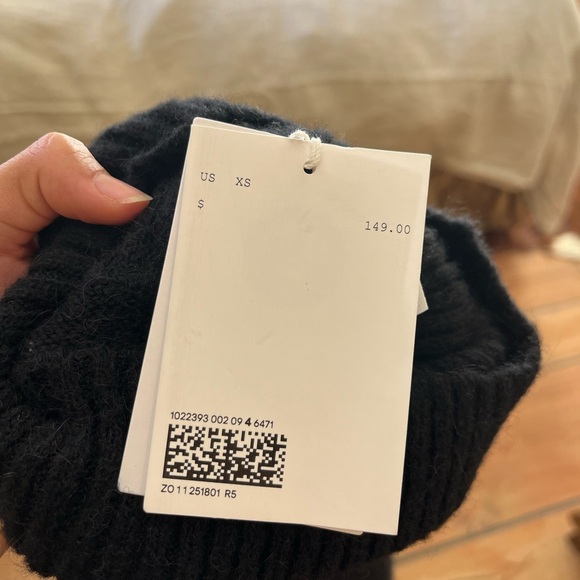 & Other Stories Black Wool Knit Sweater Midi Dress - Picture 5 of 8